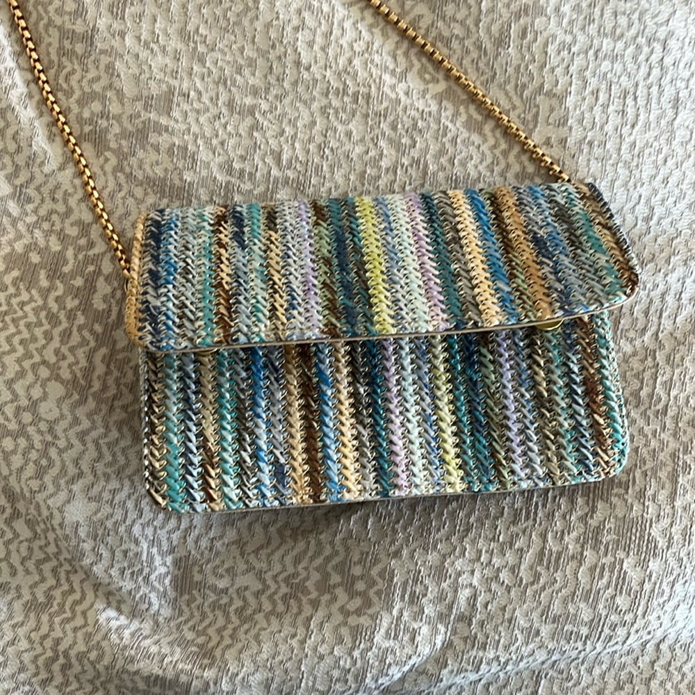 Brand new woven colored purse